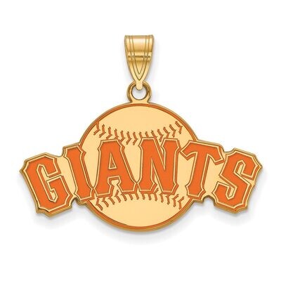 San Francisco Giants Large Enamel Pendant Gold-plated Silver GP056GIT, MPN: GP056GIT, 886774949437