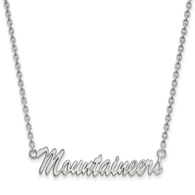 West Virginia University Medium Pendant with Chain Necklace Sterling Silver SS053WVU-18, MPN: SS053…