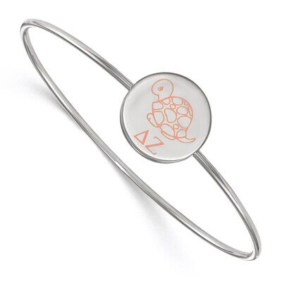 Delta Zeta Enameled Slip-on Bangle Sterling Silver SS048DZ-7, MPN: SS048DZ-7, 886774610542