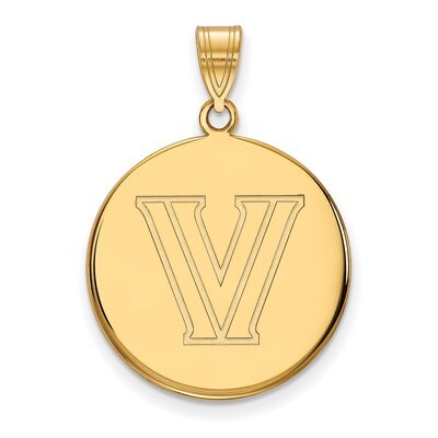 Villanova University Large Disc Pendant Gold-plated Sterling Silver GP025VIL, MPN: GP025VIL, 886774…