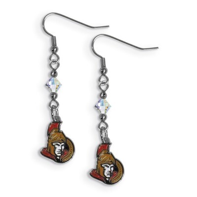 NHL Ottawa Senators Crystal Dangle Earrings GC5981