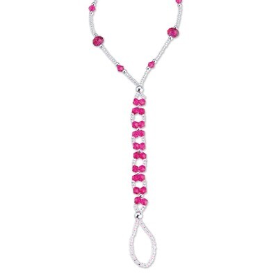 Lillian Rose Pair Hot Pink Beaded Stretch Foot Jewelry GM13643