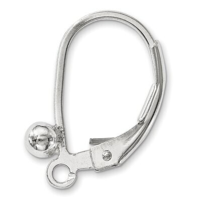 3.0mm Ball with Loop Leverback Setting Sterling Silver SS4920, MPN: SS4920,