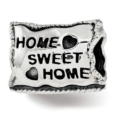 Home Sweet Home Bead Sterling Silver QRS3809, MPN: QRS3809,