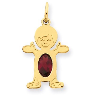 Boy 6x4 Oval Genuine Garnet-January 14k Gold XCK11, MPN: XCK11, 883957294520