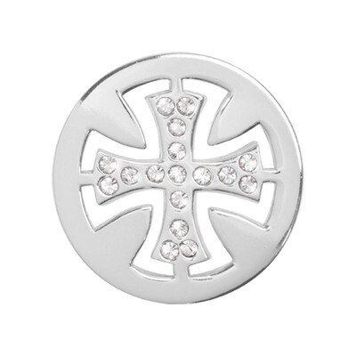 Nikki Lissoni Celtic Cross Silver-Plated 23mm Coin C1284SS, MPN: C1284SS, 8718627467787