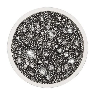 Nikki Lissoni Black Crystal Medley Rock Silver-plated 33mm Coin C1628SM, MPN: C1628SM, 8719075304211