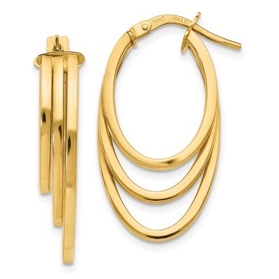 Leslie&#39;s Hoop Earrings 14k Gold Polished HB-LE1407, MPN: LE1407, 191101757518