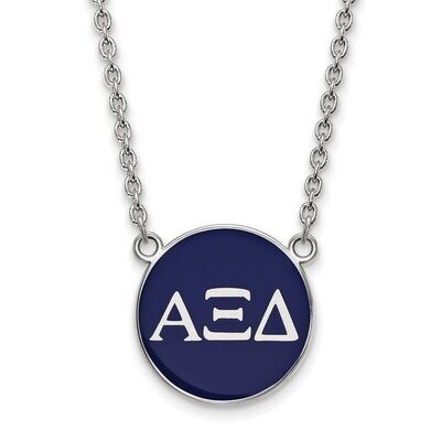 Alpha Xi Delta Small Enameled Pendant with 18 Inch Chain Sterling Silver SS030AXD-18, MPN: SS030AXD…