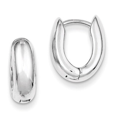 Oval Hoop Earrings Sterling Silver QE3450, MPN: QE3450, 883957926896