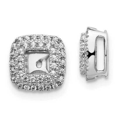 Square Earring Jacket 14k White Gold Diamond EJM5314-025-WA, MPN: EJM5314-025-WA, 883957523637