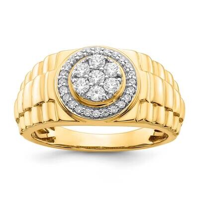 Si1/Si2, G H I, Men&#39;s Ring 10k Gold Lab Grown Diamond RM5685-050-0YLG, MPN: RM5685-050-0YLG, 883957…