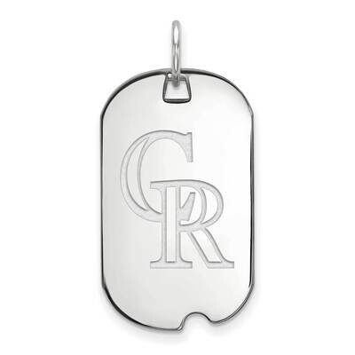 MLB Colorado Rockies Small Dog Tag Pendant Sterling Silver Rhodium-plated SS027ROK, MPN: SS027ROK, …