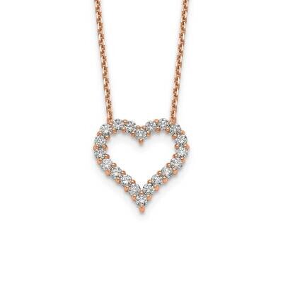 Heart Pendant with Chain 14k Rose Gold PM1001-100-RA, MPN: PM1001-100-RLD, 191101414572