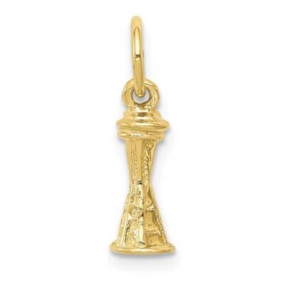 Solid Polished 3-D Seattle Space Needle Charm 10k Gold 10K858, MPN: 10K858,