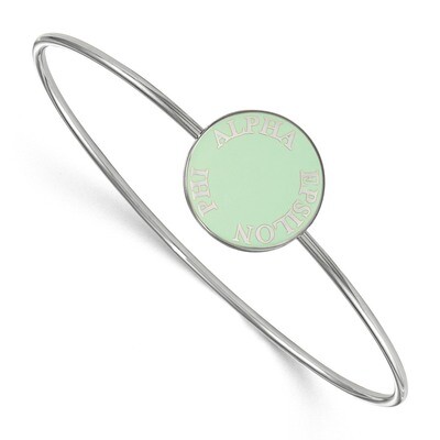 Alpha Epsilon Phi Enameled Slip-on Bangle Sterling Silver SS022AEP-6, MPN: SS022AEP-6, 191101098307
