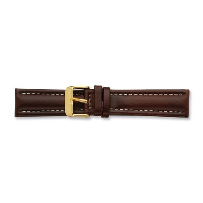 16mm Brown Oil Tanned Leather Watch Band 7.5 Inch Silver-tone Buckle BAW193-16, MPN: BAW193-16, 886…