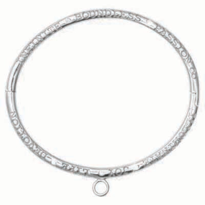 Nikki Lissoni Good Vibes Bangle Illuminate Joy Life Devotion Infinite Boundless Passion Silver-Plat…
