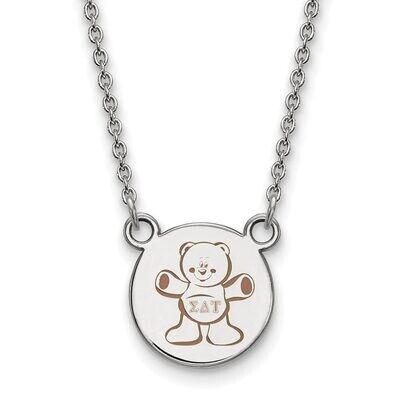 Sigma Delta Tau Extra Small Enameled Pendant with 18 Inch Chain Sterling Silver SS044SDT-18, MPN: S…