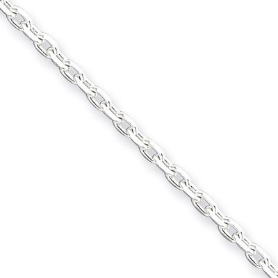 20 Inch 2mm Beveled Oval Cable Chain Sterling Silver QCA060-20, MPN: QCA060-20, 883957083261