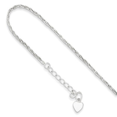 Diamond-cut &amp; Polished with 1 Inch Extender Bracelet Sterling Silver QG2819-6, MPN: QG2819-6, 19110…