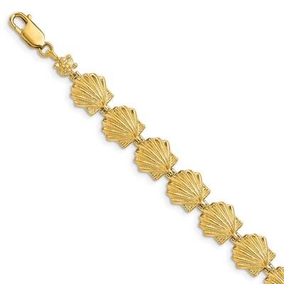 Scallop Shell Bracelet 14k Gold FB1678-7.25, MPN: FB1678-7.25, 637218010356