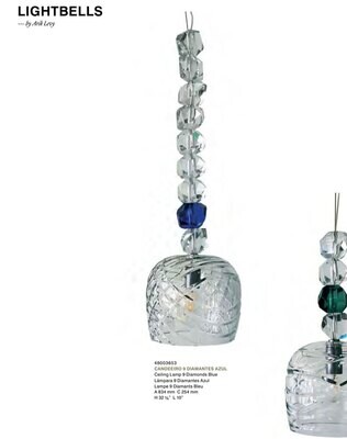Vista Alegre Lightbells Ceiling Lamp 9 Diamonds Blue 48003653, MPN: 48003653,