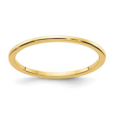 1.2mm Half Round Stackable Band 14k Gold STK17-120Y, MPN: STK17-120Y, 191101668005