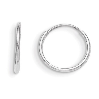 Endless Hoop Earrings - 14k White Gold GK566 by Madi K, MPN: GK566, 886774342122