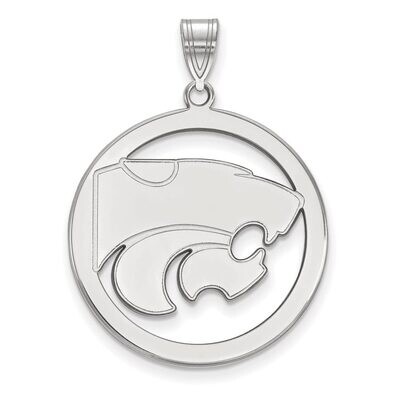 Kansas State University L Pendant in Circle Sterling Silver SS034KSU, MPN: SS034KSU, 886774687544