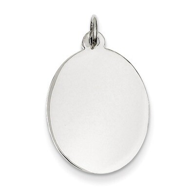 Oval Disc Charm Engravable Sterling Silver QM453/27, MPN: QM453/27, 883957580685