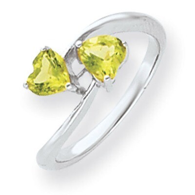 5mm Heart Peridot Ring 14k white Gold Y4585PE, MPN: Y4585PE, 883957451015