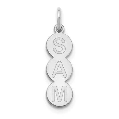 3 Letter Bubble Pendant 10k White Gold 10XNA1332W, MPN: 10XNA1332W,