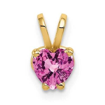 5mm Heart Pink Sapphire pendant 14k Gold XP428SP, MPN: XP428SP, 883957209357