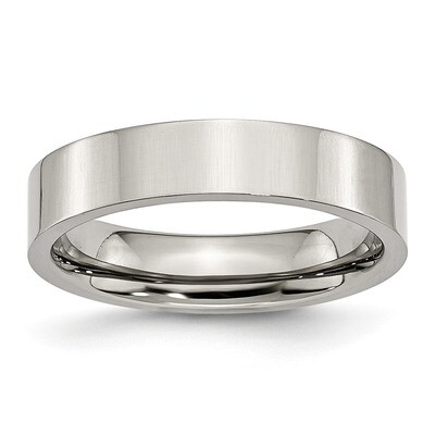 Flat 5mm Polished Band Stainless Steel SR7 Engravable, MPN: SR7, 883957744728