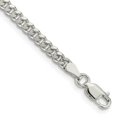 3.25mm Domed Curb Chain 8 Inch Sterling Silver QRC100-8, MPN: QRC100-8,