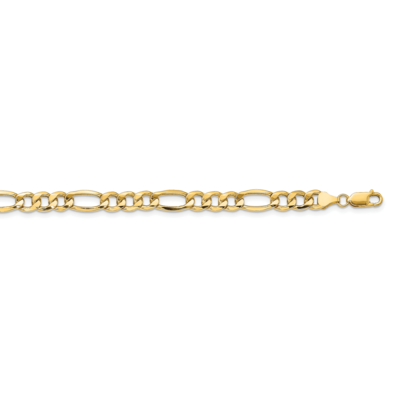 20 Inch 8.5mm Semi-Solid Figaro Chain 14k Yellow Gold BC190-20, MPN: BC190-20, 191101979736