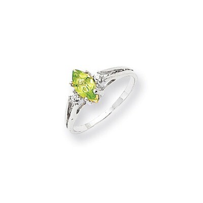 8x4mm Marquise Peridot Diamond ring 14k White Gold X9671PE/AA, MPN: X9671PE/AA, 883957216836