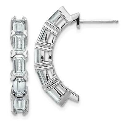 Emerald-cut 5 Stone D E F Pure Light Moissanite Earrings 14k White Gold EM4455-290-WMP, MPN: EM4455…