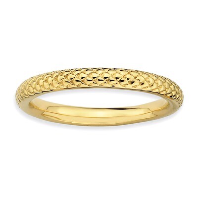 Gold-plated Cable Ring Sterling Silver QSK202-10, MPN: QSK202-10, 883957136042