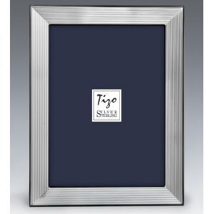 Tizo Stripes 5 x 7 Inch Sterling Silver Picture Frame, MPN: 2009-57,