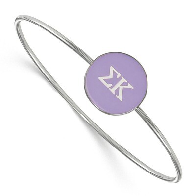 Sigma Kappa Enameled Slip-on Bangle Sterling Silver SS024SKP-6, MPN: SS024SKP-6, 191101103193