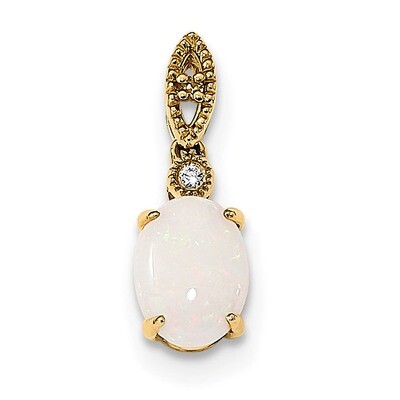 Austrian Opal &amp; Diamond Pendant 14k Gold XP5177OP, MPN: XP5177OP, 883957313214