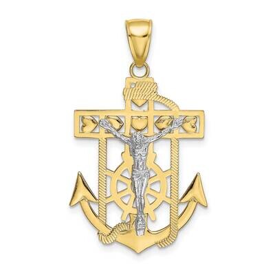 Two-Tone Mariner&#39;s Crucifix Pendant 10k Gold 10K2210, MPN: 10K2210, 196904099797