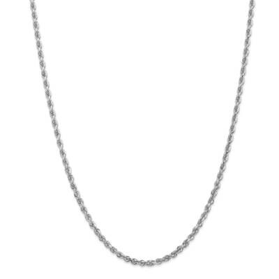 3.35mm Diamond-Cut Quadruple Rope Chain 26 Inch 10k White Gold 10WQT025-26, MPN: 10WQT025-26, 19110…