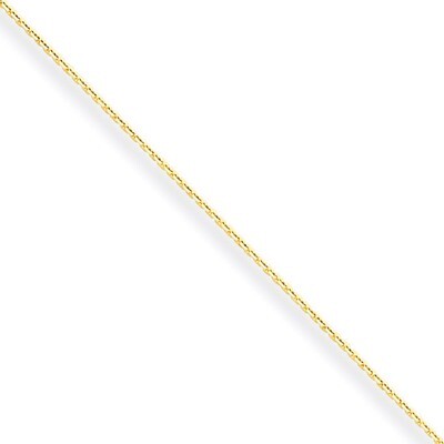 0.6mm Solid Diamond-cut Cable Chain 16 Inch 10k Gold 10PE136-16, MPN: 10PE136-16, 886774539768