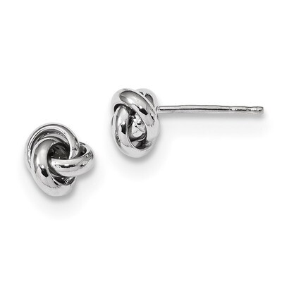 Polished Knot Post Earrings 14k white Gold TL1047W, MPN: TL1047W, 191101143915