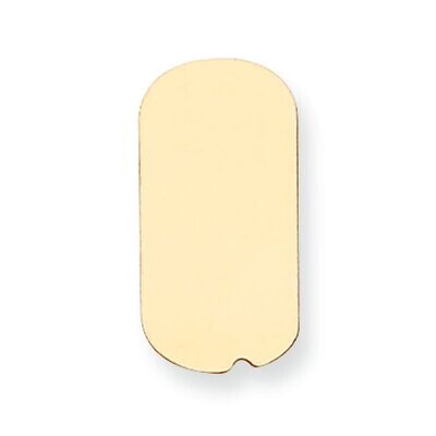 Dog Tag Shape Stamping 14k Yellow Gold YG1207, MPN: YG1207,