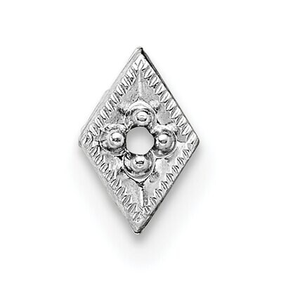 Top Diamond Shaped Die Struck 1.3ct. Setting 14k White Gold WG304, MPN: WG304,