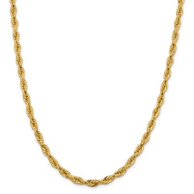 24 Inch 5.4mm Semi-Solid Rope Chain 14k Gold BC170-24, MPN: BC170-24, 191101107825